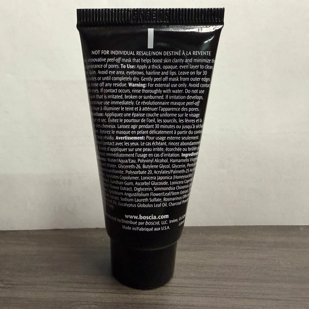Boscia Luminizing Black Mask Charcoal Peel Off Mask 1oz 30g Travel Size New